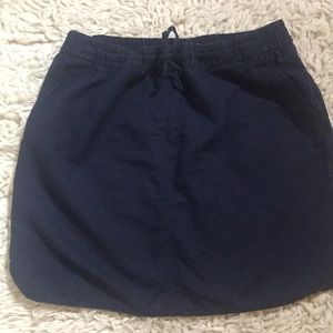 Navy blue cotton skirt ( fleur bleve)